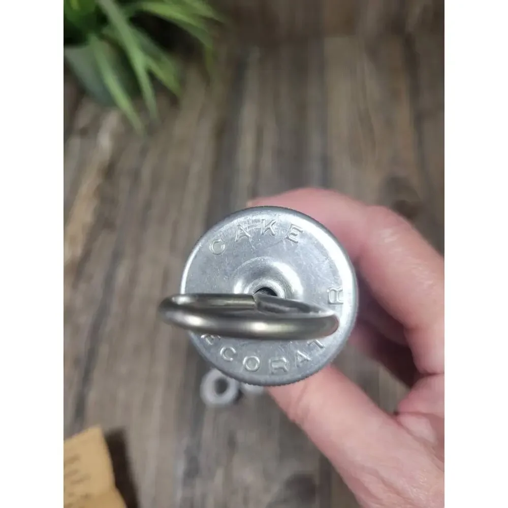 Vintage Aluminum Cake Decorator Set Plunger Icing Syringe 4 Piping Tips Guide